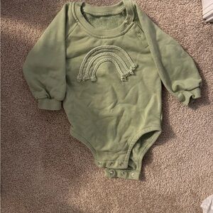 Green Rainbow Baby Bubble Romper